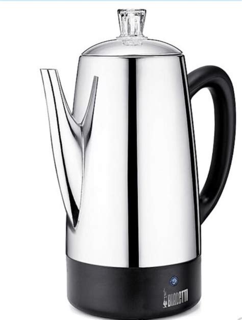 bialetti  cup electric coffee percolator stainless model dkb  sale  ebay