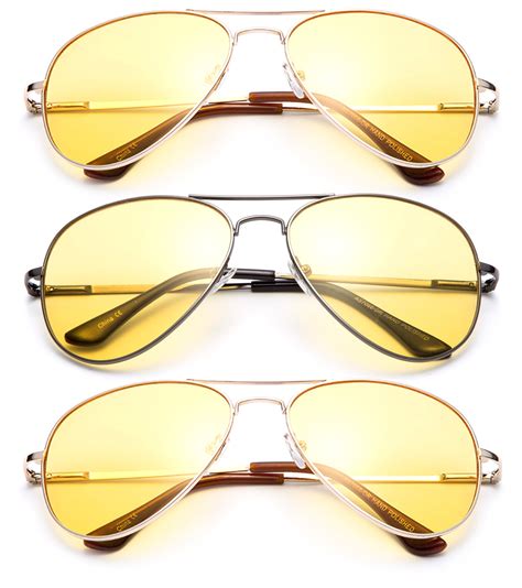 Newbee Fashion Polarized Night Vision Driving Glasses Yellow Amber