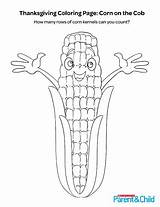 Corn Printable Coloring Thanksgiving Harvest Worksheets Printables Pages Scholastic Pdf Kids Fall Parents Choose Board sketch template
