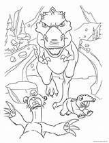 Age Ice Coloring Pages Sid Dinosaurs Dawn Cartoons Panic Popular Colorator sketch template