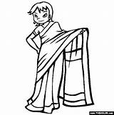 Coloring Indian Girl Saree Pages India Sari Pilgrim Girls Clothing Thecolor Color Online Getdrawings Wear Choose Board Sheets sketch template