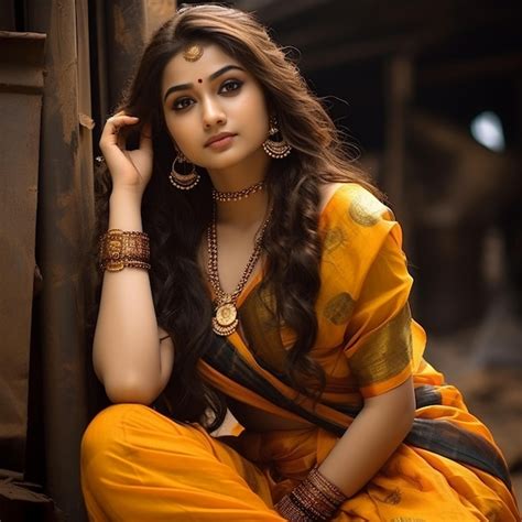 Premium Ai Image Indian Girl With Saree