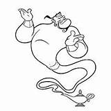 Genie Aladdin Disney Coloring Pages Choose Board Open sketch template