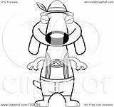 Sly Oktoberfest Dachshund Skinny Wearing German Dog Lederhosen Royalty Clipart Cory Thoman Cartoon Vector 2021 sketch template