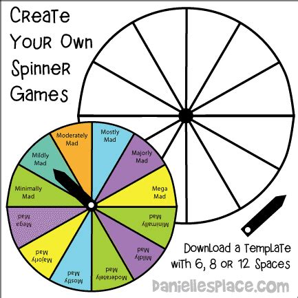 spinner game wheel patterns printable craft patterns
