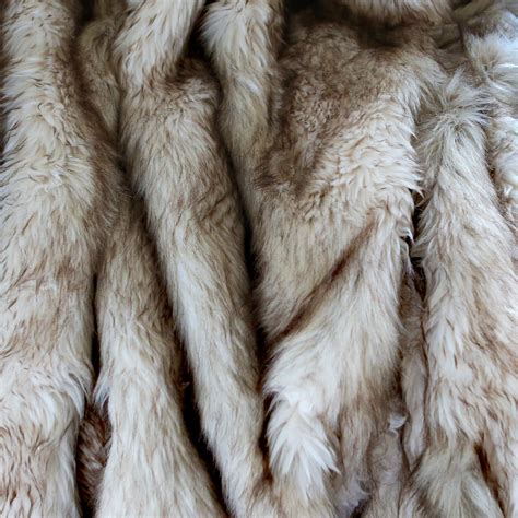 amazoncom  home fashion champagne fox faux fur full throw blanket    tr
