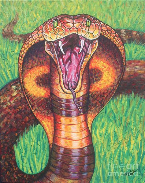 king cobra painting  natalie huggins fine art america