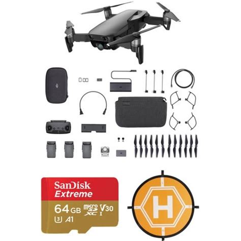 dji mavic air fly  drone  gb card landing pad kit onyx black  category rc