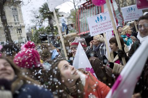 protesters in paris march against gay marriage the new