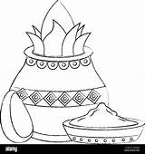 Kalash Hindu sketch template