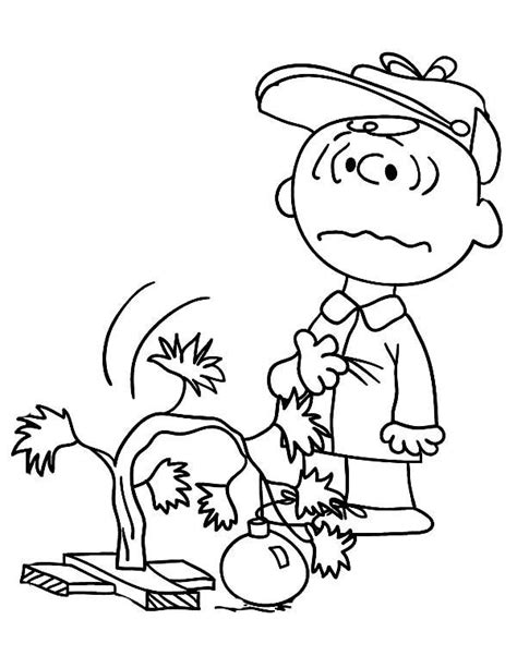 charlie brown christmas tree coloring page christmas tree coloring