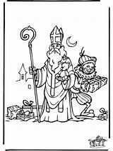 Sinterklaas Sint Sankt Nikolaus Kleurplaten Nicolas Annonce Anzeige Advertentie sketch template