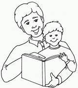 Father Clipart Dad Parent Parents Cliparts Playing Clip Child Fathers Daddy Reading Mom Happy Mother Fishing Library sketch template