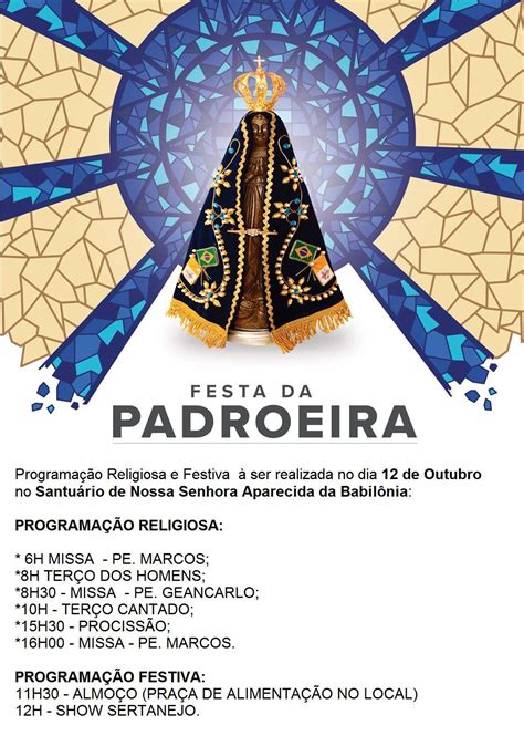 Veja A Programação Das Paróquias Da Diocese Dedicadas A Nossa Senhora