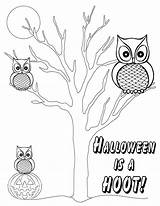 Halloween Coloring Printable Owl Hoot Drawing Pages Getdrawings Sheets sketch template