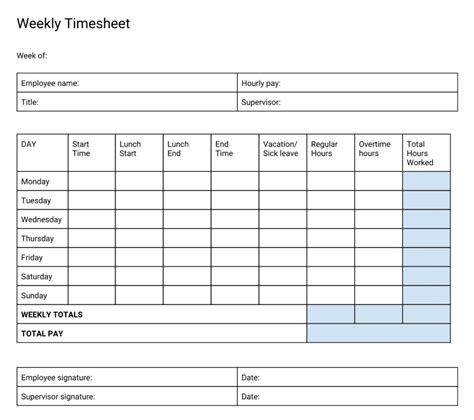 timesheet template calculator tutoreorg master  documents