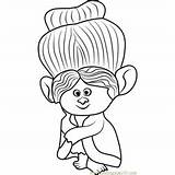 Trolls Coloring Grandma Pages Peppy King Coloringpages101 sketch template