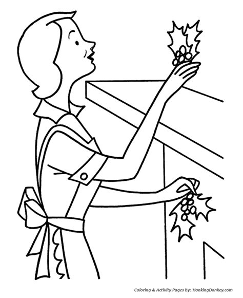 christmas decorations coloring pages christmas holly decorations