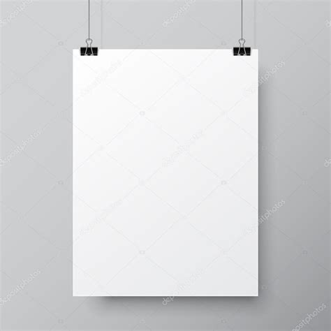 blank white poster template stock vector  timurock