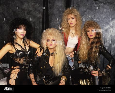 female glam metal band vixen featuring roxy petruccijanet stock photo  alamy