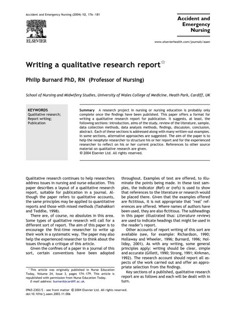 writing  qualitative research report