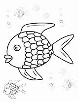 Coloring Fish Rainbow Pages Walleye Outline Book Activities Sheets Regenbogenfisch Character Fishing Freshwater Kids Der Clipart Rod Getcolorings Lure Template sketch template