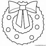 Wreath Coloring Christmas Pages Wreaths Sheets Printable Clipart Simple Outline Holly Kids Print Colouring Color Merry Reef Clip Crafts Templates sketch template