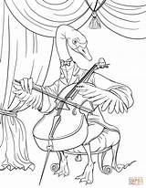 Cello Swan sketch template
