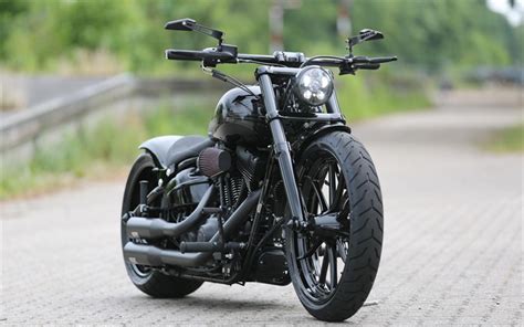 wallpapers harley davidson thunderbike front view exterior black motorcycle tuning