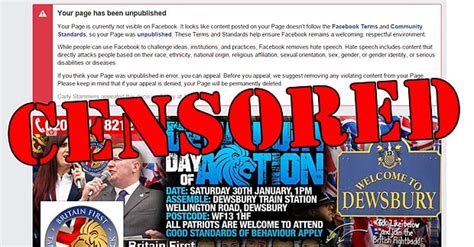 Right Wing Group Britain First Calls Facebook Fascist After Fan Page