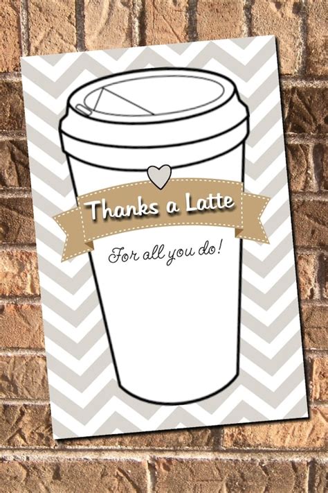 instant    latte teacher appreciation   card
