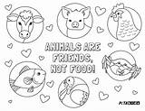 Animals Coloring Food Friends Sheets Animal Sheet Peta Kids Vegan Choose Activities Respect Meal Pig Classroom Year Eat Board Colorsheet sketch template