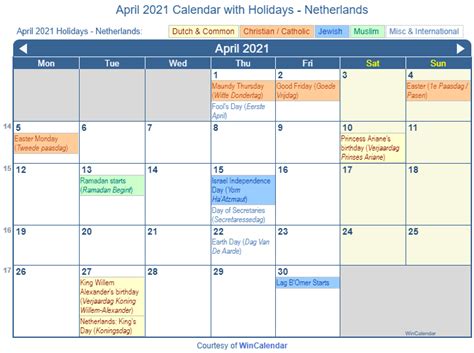 Calendar For 2021 With Holidays And Ramadan Ramadan