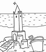 Coloring Sand Pages Getdrawings Castle sketch template