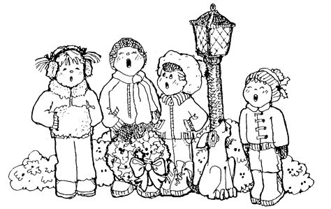 mormon share carolers christmas coloring pages colorful pictures