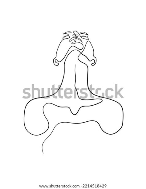 Nude Body Drawn One Line Art Stock Illustration 2214518429 Shutterstock