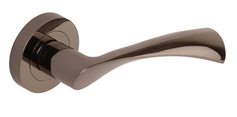 flex lever door handle   concealed rose black nickel