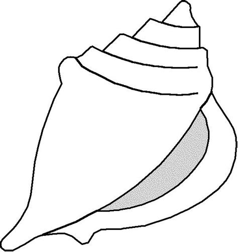 seashell template  printable shell template clipart
