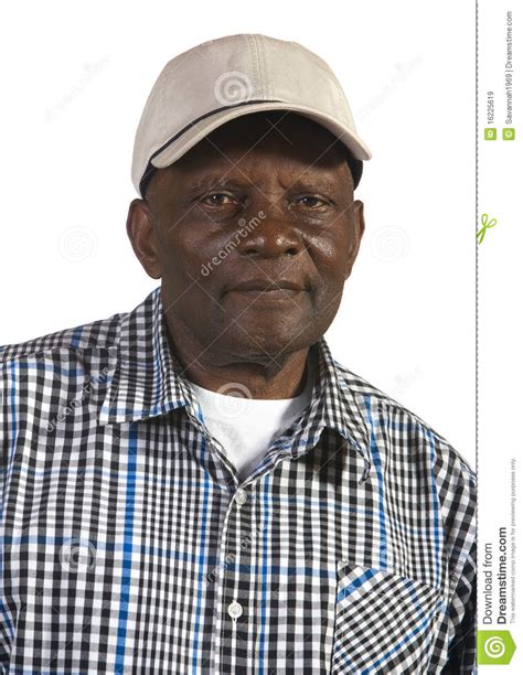 Old African American Man Wearing Hat Royalty Free Stock