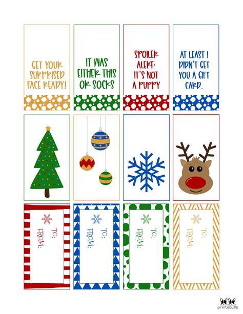 printable christmas gift tags printabulls