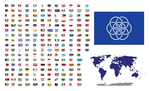 todos los paises bandera mapa  globo mundo banderas icono grafico