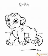 Lion Coloring Cub King sketch template
