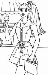 Coloring Pages Barbie Kids sketch template