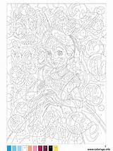 Prinzessin Zahlen Malen Erwachsene Coloriage Ausmalbilder Erwachsenen Spruche sketch template