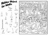 Hidden Printable Object Worksheets Adult Halloween Objects Coloring Pages Find Puzzles Printablee Via sketch template