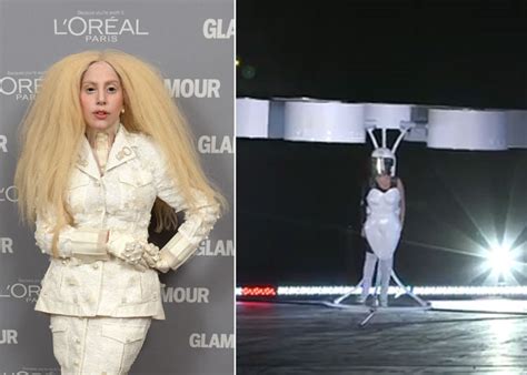 lady gagas latest outrageous costume   flying dress