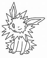 Jolteon Coloring Pages Getcolorings sketch template