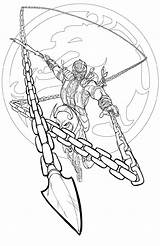 Mortal Kombat Scorpion Coloringhome Stryker K5 sketch template