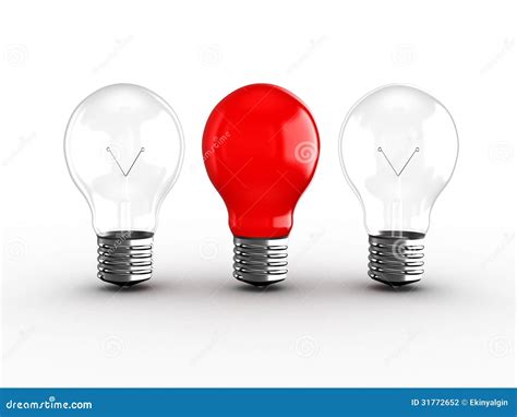 red light bulb   stock photography image