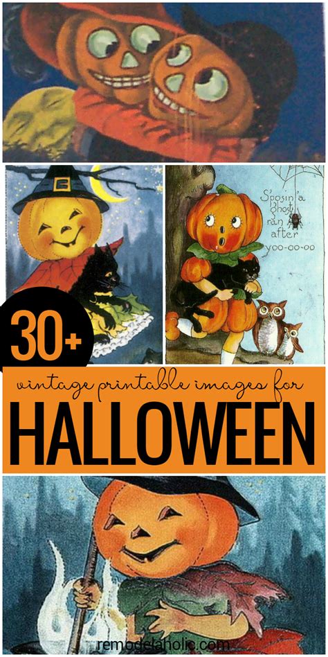 printable vintage halloween images remodelaholic